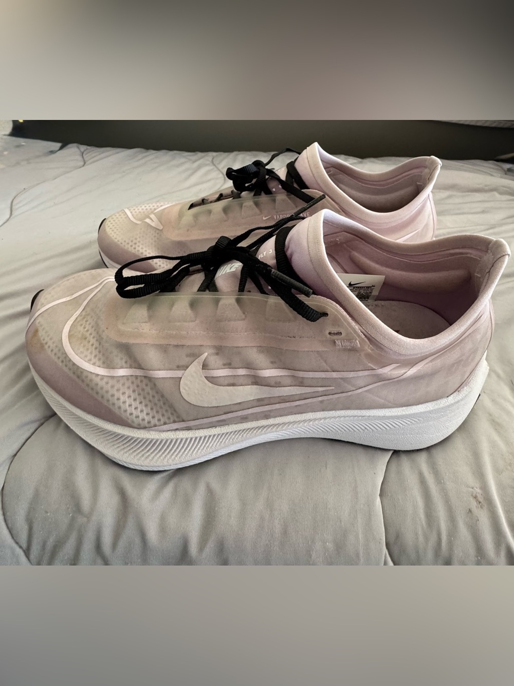 Nike Women’s Zoom Fly 3 Road Running Shoes - Iced Lilac/White/Black/Light Violet